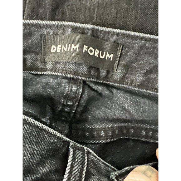 Denim forum the pin up‎ super high straight 28L black denim organic cotton sz 27 - Picture 8 of 8